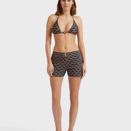 Vilebrequin - Kurze Turtles Chain Stretch-badeshorts Mit Flachem Bund Für Damen - Shorty - Ferise - Blau - Größe XS – Bild 3