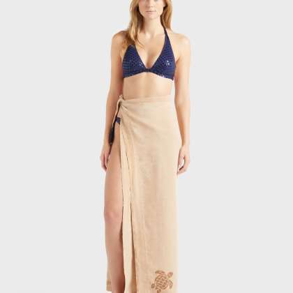 Vilebrequin - Relief Sparkling Bikinihose Zum Seitlichen Binden Für Damen - Bademode - Flamme - Blau - Größe XS