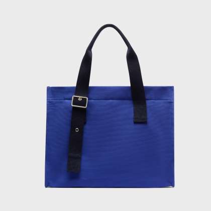 Vilebrequin - Kleine Einfarbige Strandtasche Aus Baumwolle - Strandtasche - Bagmu - Blau - Größe OSFA – Bild 2