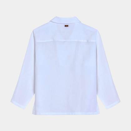 Vilebrequin - Einfarbige Leinen-vareuse Für Herren - Hemd - Comores - Weiss - Größe M – Bild 2