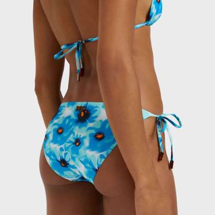 Vilebrequin - Poppies Bikinihose Zum Seitlichen Binden Für Damen - Bademode - Flore - Blau - Größe M – Bild 6