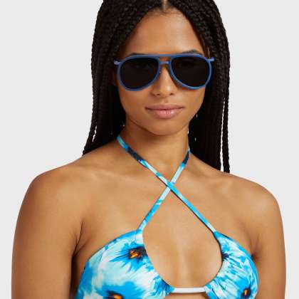 Vilebrequin - Poppies Triangel-bikinioberteil Für Damen - Bademode - Fleur - Blau - Größe XS – Bild 6