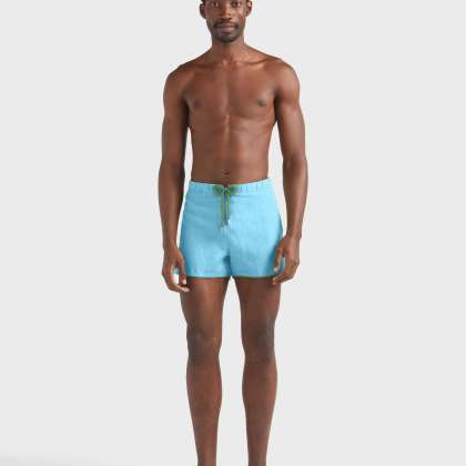 Vilebrequin - Solid Badeshorts Aus Leinen Für Herren - Bademode - Maurice - Blau - Größe XXL – Bild 3