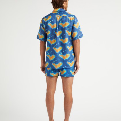 Vilebrequin - Bathymétrie Des Oceans St Barth Bowlinghemd Aus Leinen Für Herren - Hemd - Charli - Blau - Größe XXXL – Bild 4