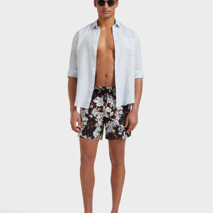 Vilebrequin - Men Swim Shorts Flower Splash - Vbq X Palm Angels - Bademode - Moorea - Schwarz - Größe S – Bild 5