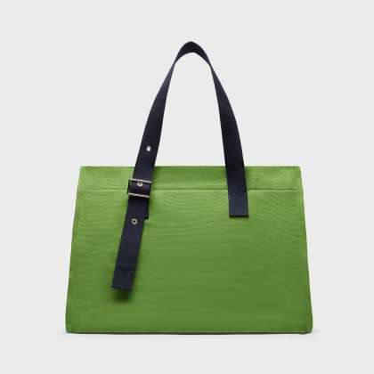 Vilebrequin - Große Einfarbige Strandtasche Aus Baumwolle - Strandtasche - Bagsu - Grün - Größe OSFA – Bild 2