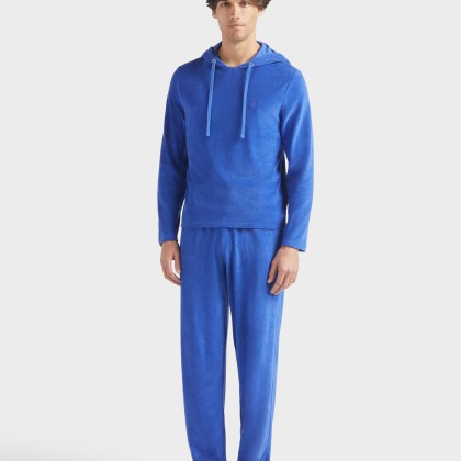 Vilebrequin - Langärmeliges Frottee-t-shirt Mit Kapuze Für Herren - T-shirt - Therapy - Blau - Größe XXL