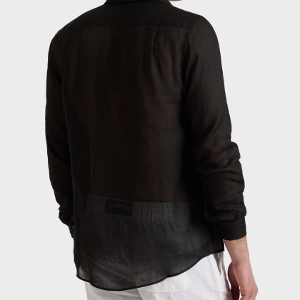 Vilebrequin - Solid Hemd Aus Ramie Für Herren - Hemd - Caracal - Schwarz - Größe S – Bild 4