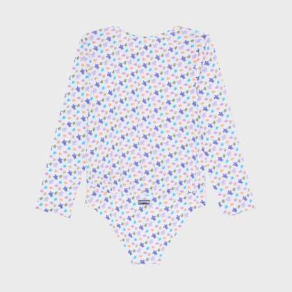 Vilebrequin - Micro Ronde Des Tortues Rashguard-badeanzug Für Mädchen - Rashguard - Galaxie - Weiss - Größe 4 – Bild 2