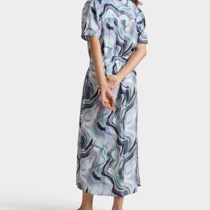 Vilebrequin - Langes Marble Hemdkleid Aus Seide Für Damen - Kleid - Loucia - Weiss - Größe M – Bild 4