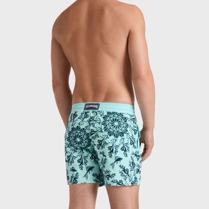 Vilebrequin - Beflockte Coral Mandala Badeshorts Für Herren - Bademode - Moorea - Blau - Größe S – Bild 4
