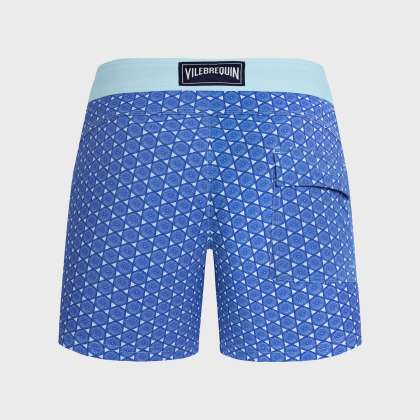 Vilebrequin - Kurze Graphic Urchin Stretch-badeshorts Mit Flachem Bund Für Herren - Bademode - Menise - Blau - Größe M – Bild 2