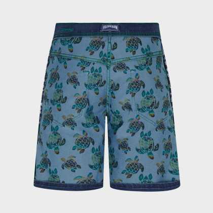 Vilebrequin - Tahiti Turtles Denim-bermudashorts Für Herren - Bermuda - Garonne - Blau - Größe 36 – Bild 7