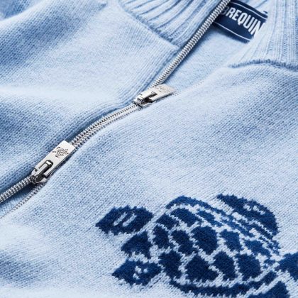 Vilebrequin - Turtle Pulloverjacke Aus Kaschmir Und Wolle Für Herren - Pullover - Juan - Blau - Größe XXL – Bild 5