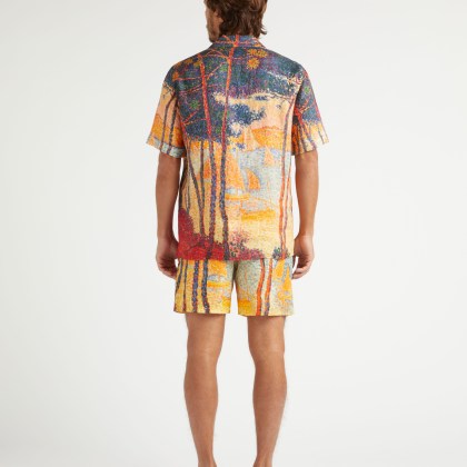 Vilebrequin - Voile Et Pins Bowling-hemd Aus Leinen Für Herren - Hemd - Chelly - Gelb - Größe M