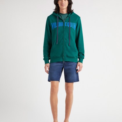 Vilebrequin - Logo Sweatshirtjacke Mit Kapuze Und Stickerei Für Herren - Sweatshirt - Martin-z - Grün - Größe XL – Bild 3
