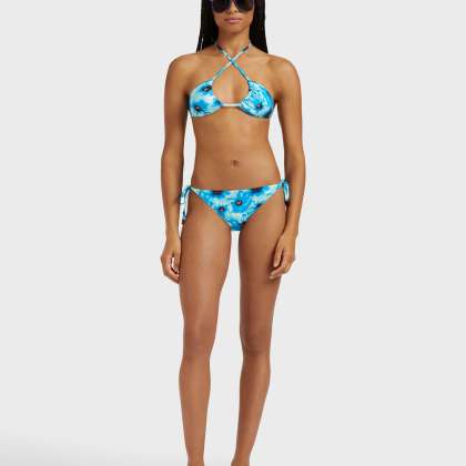 Vilebrequin - Poppies Triangel-bikinioberteil Für Damen - Bademode - Fleur - Blau - Größe XL – Bild 4