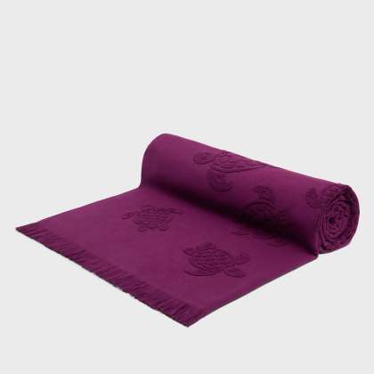 Vilebrequin - Strandtuch Aus Bio-baumwolle Schildkröten-jacquard - Strandtuch - Santah - Violett - Größe OSFA – Bild 3