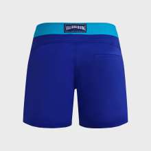 Vilebrequin - Color Block Stretch-badeshorts Mit Flachem Bund Für Herren - Bademode - Merle - Blau - Größe XXL