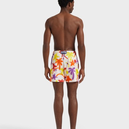 Vilebrequin - Kurze Spray Paint Stretch-badeshorts Für Herren - Vbq X Palm Angels - Bademode - Monrise - Rosa - Größe L – Bild 4