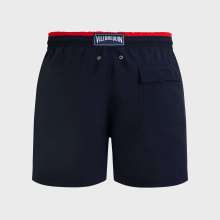 Vilebrequin - Zweifarbige Solid Bicolore Badeshorts Für Herren - Bademode - Moka - Blau - Größe L