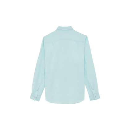 Vilebrequin Natural Dye Leinenhemd Für Herren - Caroubis - Blau - Größe S