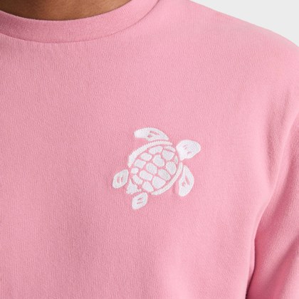 Vilebrequin - Baumwoll-sweatshirt Mit Rundhalsausschnitt Und Aufgestickter, Großer Schildkröte Für Herren - Sweatshirt - Jorasse - Rosa - Größe L – Bild 5