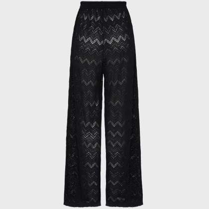 Vilebrequin - Mesh-hose Mit Weitem Bein Für Damen - Hose - Line - Schwarz - Größe XS – Bild 2