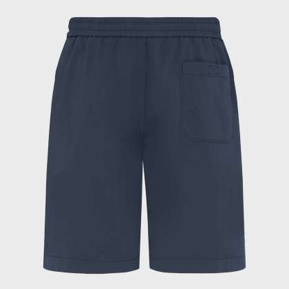 Vilebrequin - Men Satin Cotton Elastic Waist Bermuda Shorts Solid - Bermuda - Bartolo - Blau - Größe L – Bild 2