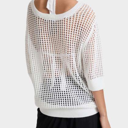 Vilebrequin - Solid Häkelpullover Für Damen - Pullover - Linh - Weiss - Größe XS – Bild 4