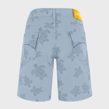 Vilebrequin - Herren Bermudashorts Mit Harzdruck Ronde Des Tortues - Bermuda - Garonne - Blau - Größe 34