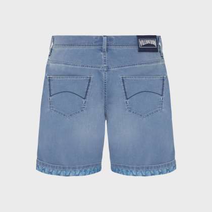 Vilebrequin - Turtles Net Denim-bermudashorts Für Herren - Bermuda - Garonne - Blau - Größe 32 – Bild 2