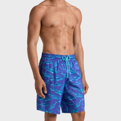 Vilebrequin - Lange, Ultraleichte Und Verstaubare Sparkling Whales Badeshorts Für Herren - Bademode - Okohina - Blau - Größe M – Bild 3