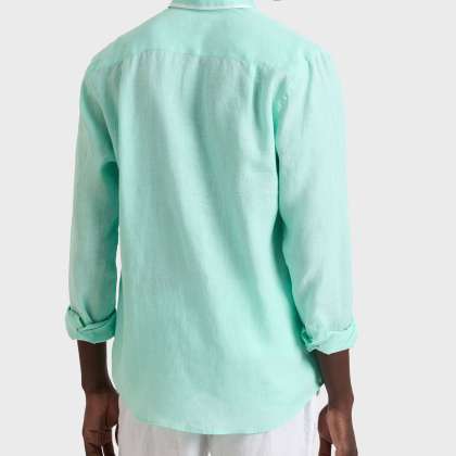 Vilebrequin - Solid Hemd Aus Leinen Für Herren - Hemd - Cerfs - Grün - Größe XXL – Bild 4