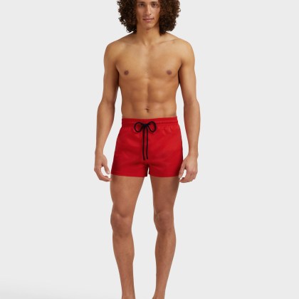 Vilebrequin - Kurze Und Figurbetonte Einfarbige Stretch-bademode Für Herren - Bademode - Man - Rot - Größe XS – Bild 3