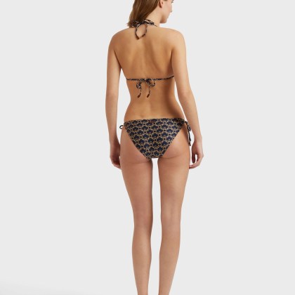 Vilebrequin - Turtles Chain Bikinihose Zum Seitlichen Binden Für Damen - Bademode - Flore - Blau - Größe L – Bild 4