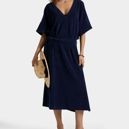 Vilebrequin - Solid Frottee-kaftan Zum Wenden Für Damen - Kleid - Leyla - Blau - Größe XS – Bild 4