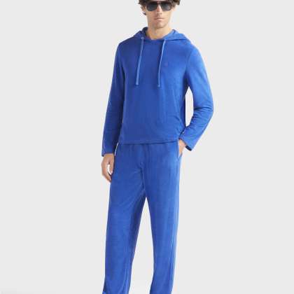 Vilebrequin - Solid Herren Hose Aus Frottee - Hose - Polide - Blau - Größe L
