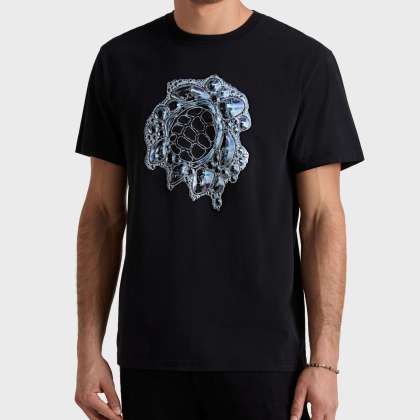Vilebrequin - Bubble Turtle 3d Oversized-t-shirt Aus Bio-baumwolle Für Herren - T-shirt - Tareck - Schwarz - Größe XXL – Bild 3