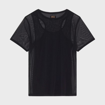 Vilebrequin - Solid T-shirt Mit Tüll Für Damen - T-shirt - Lillie - Schwarz - Größe XL – Bild 2