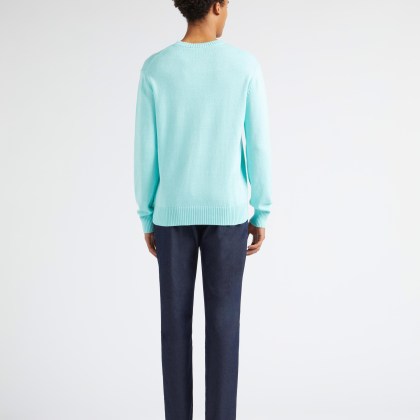 Vilebrequin - Turtle Rundhalspullover Aus Baumwolle Und Kaschmir Für Herren - Pullover - Rayol - Blau - Größe XXXL – Bild 4