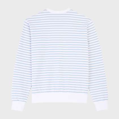 Vilebrequin - Gestreiftes Baumwoll-sweatshirt Mit Rundhalsausschnitt Für Herren - Sweatshirt - Jorasses - Blau - Größe XXL