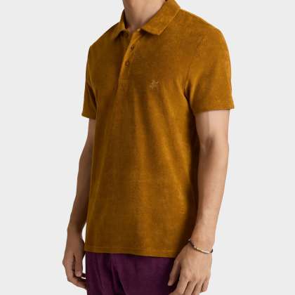 Vilebrequin - Solid Frottee-polohemd Für Herren - Polohemd - Phoenix - Marone - Größe L – Bild 3