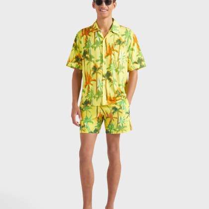 Vilebrequin - Palms Offset Hemd Aus Baumwolle Für Herren - Hemd - Charli - Gelb - Größe S – Bild 5