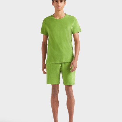 Vilebrequin - Einfarbiges Unisex-t-shirt Aus Frottee - T-shirt - Tiramisu - Grün - Größe M