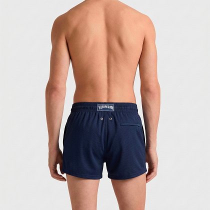 Vilebrequin - Micro Carreaux – Vilebrequin X The Woolmark Company Badeshorts Für Herren Aus Wolle - Bademode - Milton - Blau - Größe L – Bild 4