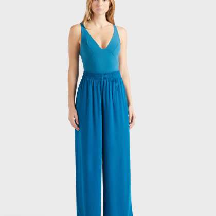 Vilebrequin - Hose Aus Viskose Mit Weitem Bein Für Damen - Hose - Line - Blau - Größe L
