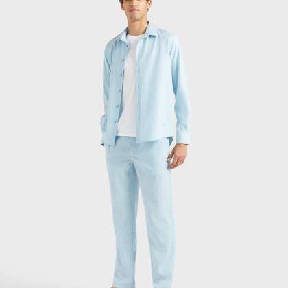 Vilebrequin - Figurbetontes Micro Rayures Wollhemd Für Herren - Hemd - Cool - Blau - Größe XXL – Bild 6