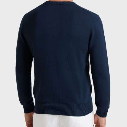 Vilebrequin - Turtle Rundhalspullover Aus Baumwolle Und Kaschmir Für Herren - Pullover - Payol - Blau - Größe L – Bild 4