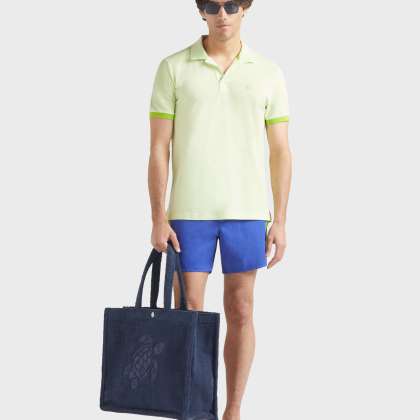 Vilebrequin - Color Block Stretch-badeshorts Mit Flachem Bund Für Herren - Bademode - Merle - Blau - Größe L – Bild 5